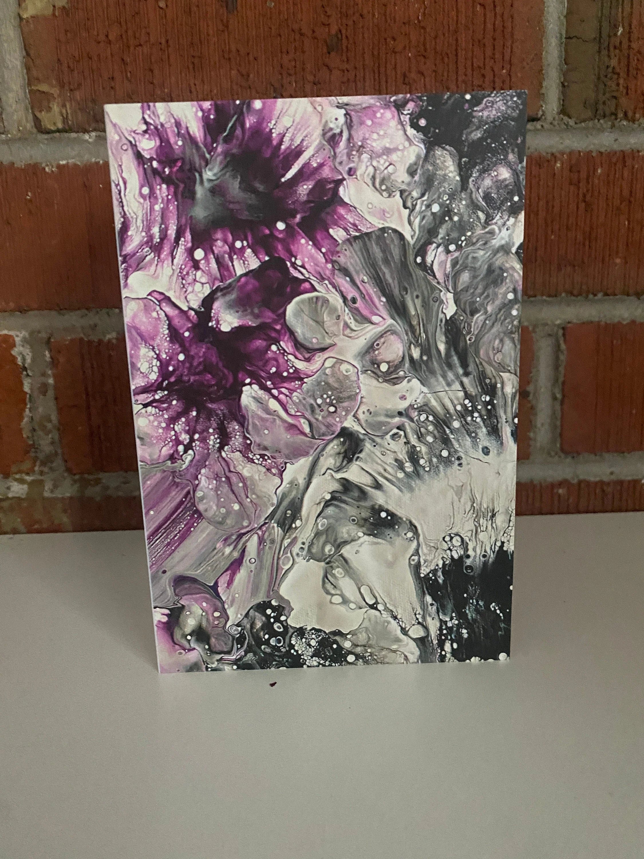 Subtle Asexual Pride Abstract Greeting Card - 4"x6"