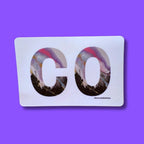 Colorado Abbreviation "CO" Stickers - 3"x2" - Polypropylene - Weatherproof - Colorado State