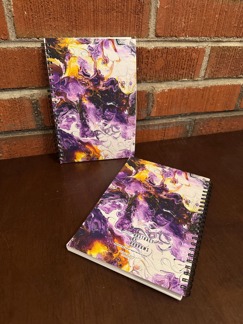 Purple and Yellow Soft Touch Cover Spiral Journal -  5.5"x8"