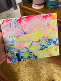 Pansexual Pride Pour Painting - Subtle Pride Art - Pan Pride - "You are Loved #8" 8"x10" Fluid Art Painting