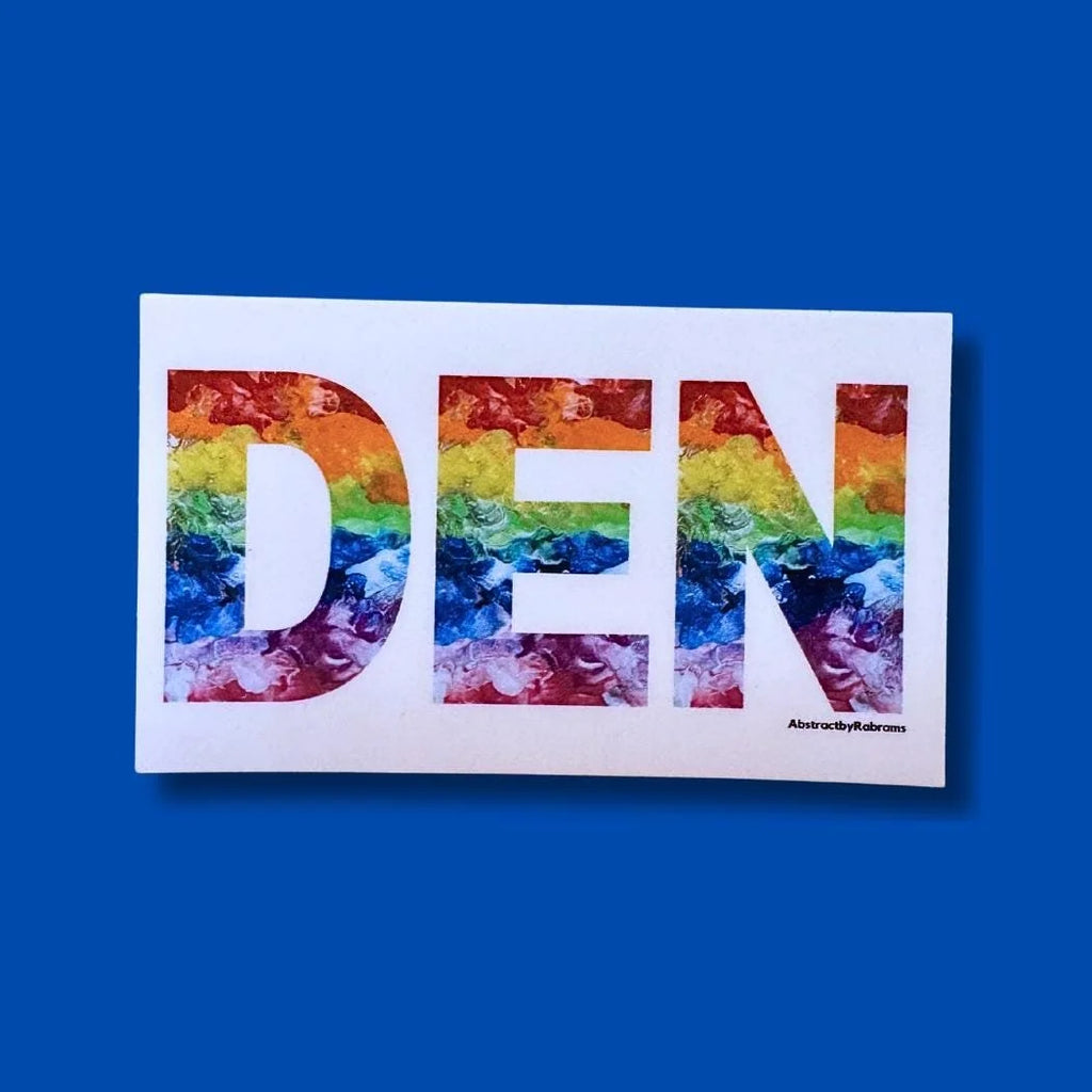 Denver Abbreviation "DEN" Stickers - 3"x1.75" - Vinyl - Weatherproof