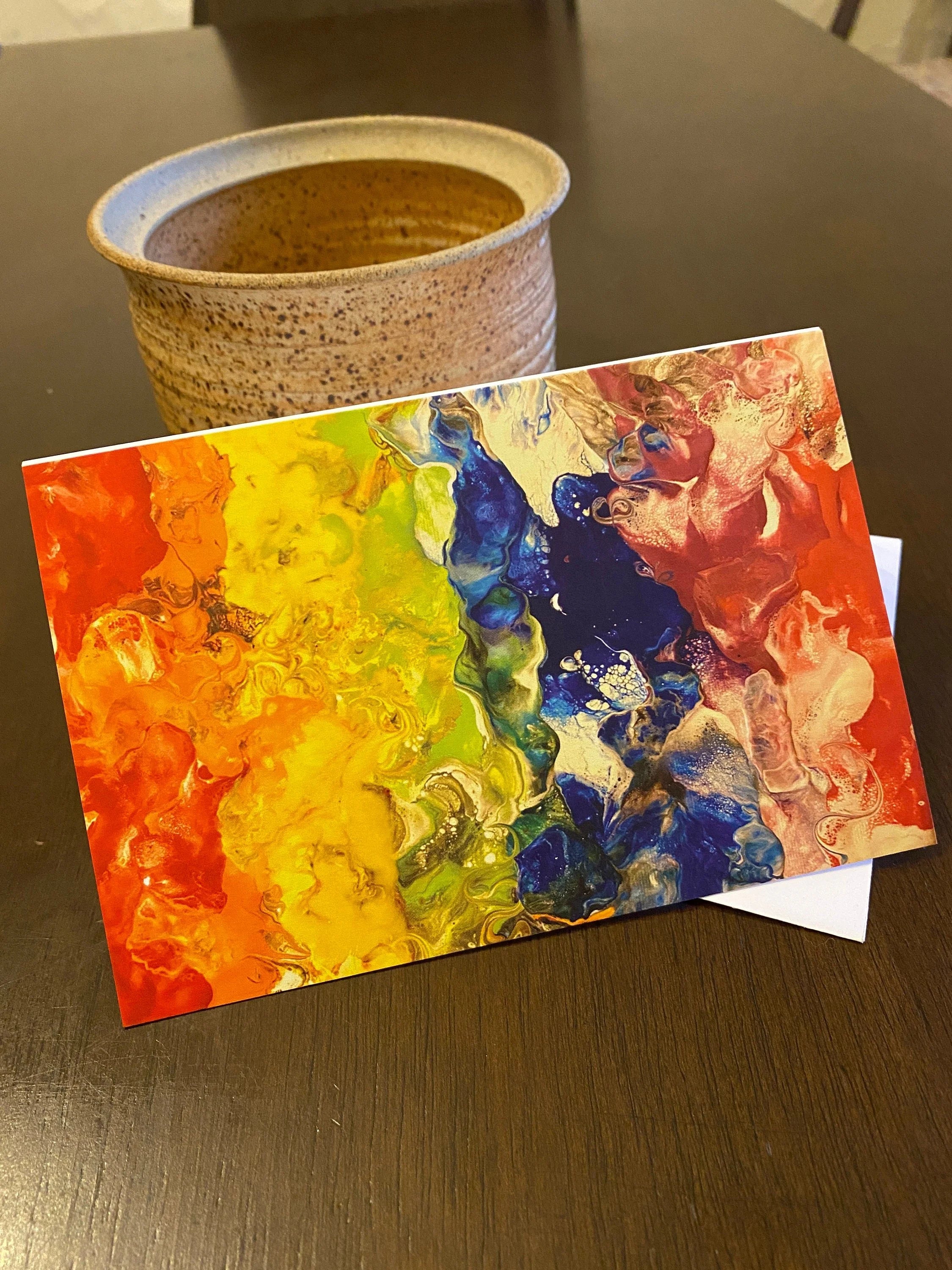 Rainbow Painting Greeting Card - Rainbow - 4"x6" - LGBTQ - Blank Card