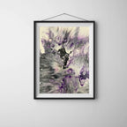 Purple, Black, Gray, Silver Art Print - Asexual Pride
