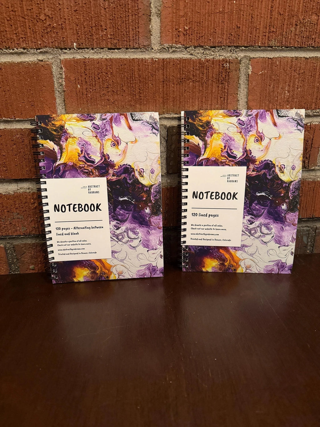 Purple and Yellow Soft Touch Cover Spiral Journal -  5.5"x8"
