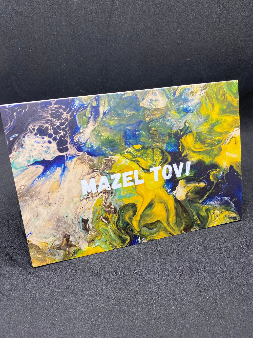 Mazel Tov Greeting Card - Abstract Painting