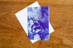 Abstract Snow Pour Painting Greeting Card - 4"x6" - Blank Inside - All Occasions