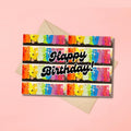 Rainbow Happy Birthday - 4"x6" - Birthday Card -  Blank Inside - 100% PCW Paper