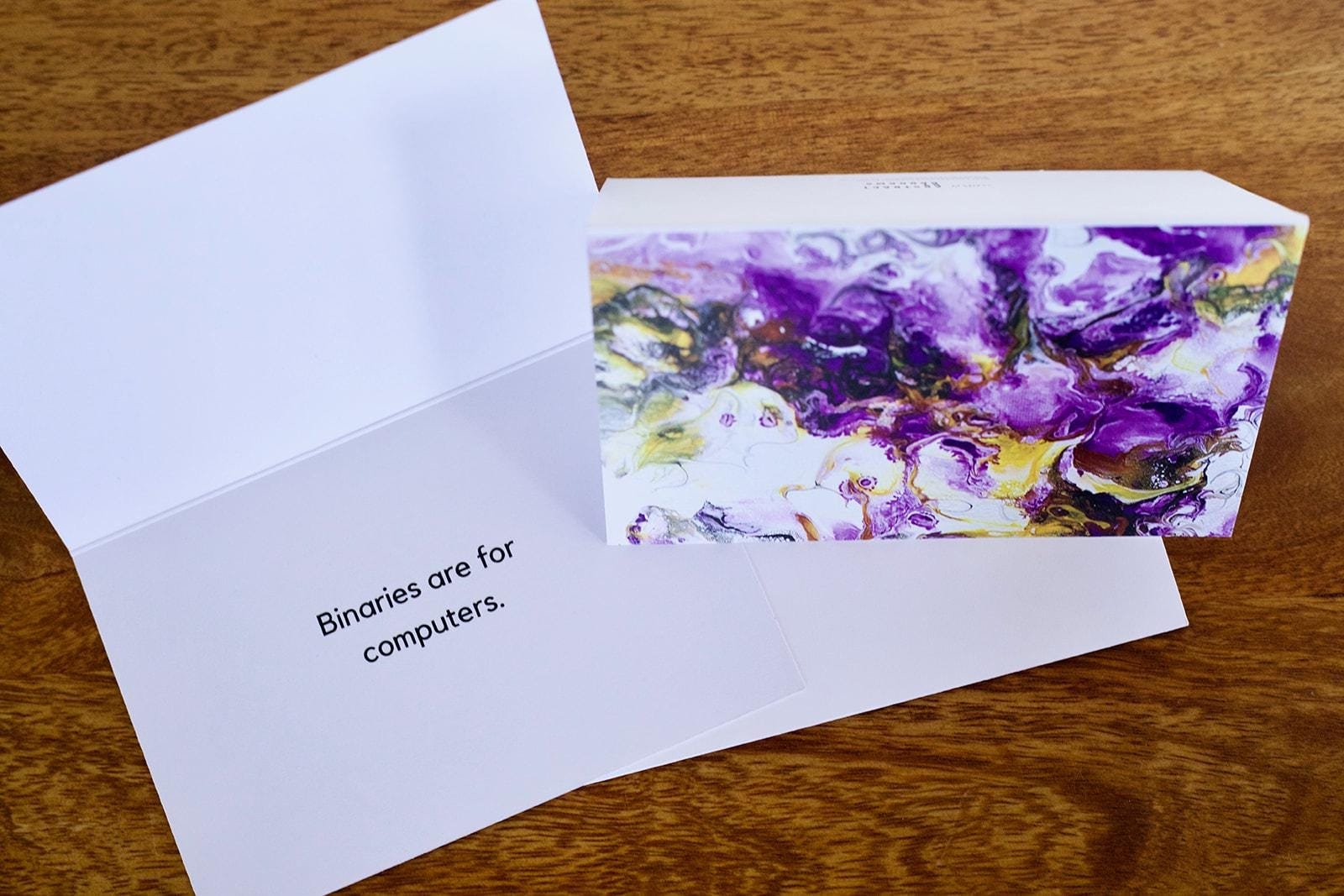 Subtle Non-Binary Pride Abstract Greeting Card - 4"x6"