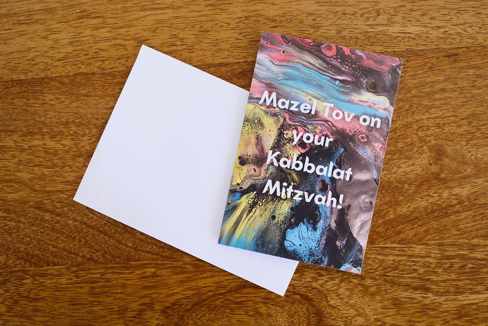 Mazel Tov on your Kabbalat Mitzvah Greeting Card