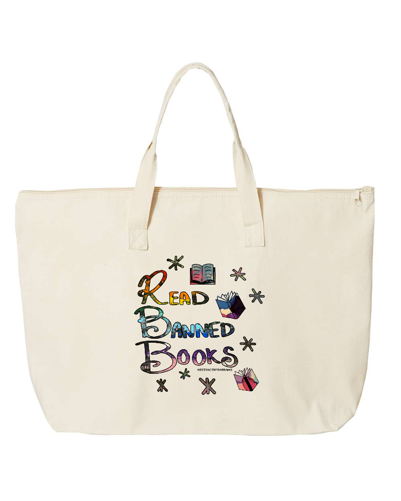 Read Banned Book Tote Bag - XL Tote With Zipper